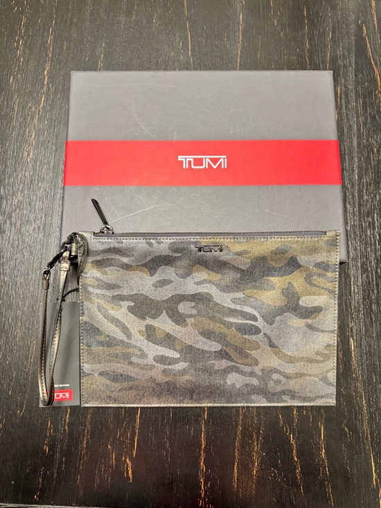 Tumi Handbags - TUMI Camouflage Wristlet Pouch - Gray Camo